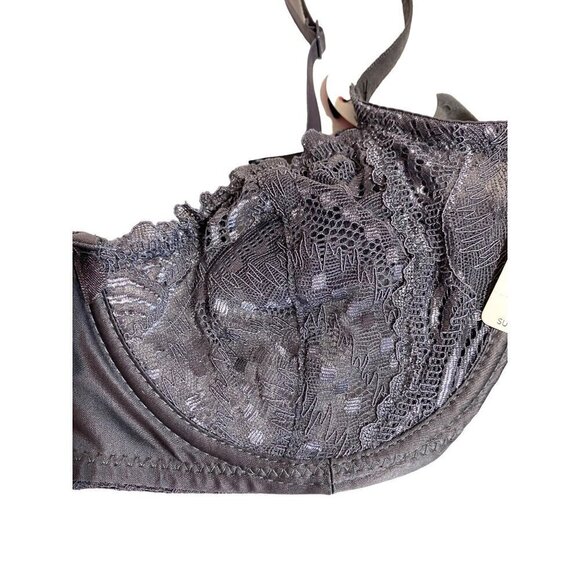 Marilyn Monroe Intimates Gray Lace Underwire Bra Women’s Size 38C NWT - Picture 2 of 6